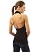 PattyBoutik Women Halter Drape Cowl Neck Top (Black Medium)