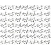 Tustao 50Pcs Silver Peace Dove Charms Peace Dove Pendants Antique Tibetan Silver Tone Making DIY Handmade Accessories Beading and Jewelry Making Craft 13 x 19 mm