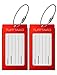Luggage Tags Business Card Holder TUFFTAAG Travel ID Bag Tag in Gift Box Set (Red)