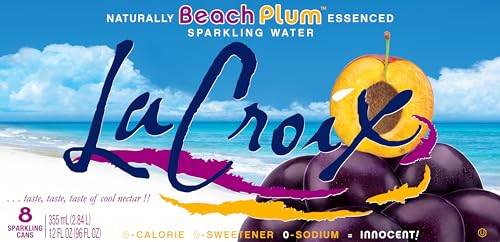 LACROIX SPARKLING WATER, BEACH PLUM, 12 FL OZ (PACK OF 8)