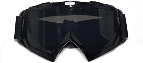 Onlydroid Motorcycle Goggles UV Protective Windproof Motorcycle Snowboard Over Glasses Ski Goggles Black (Black, Grey)