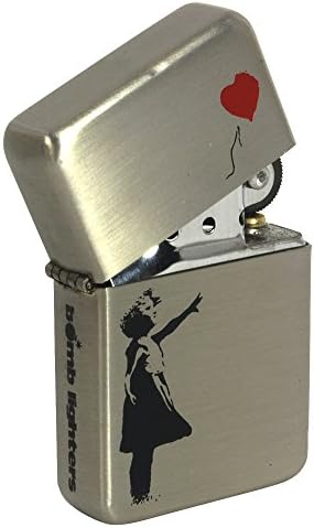 Banksy Style Windproof Lighter - Girl With Balloon Image
