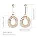 Mytys Dangle Earrings for Women Heart Drop Earring Mesh Crystal Earrings