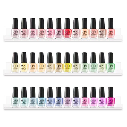 Makartt Nail Polish Rack Acrylic Wall Shelf Clear Nail Polish Organizer