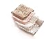 Set of 4- Short Lace Wrist Cuff Stretch Bracelets (Glitter Lace Cuffs- Pink/Gold/White/Silver)