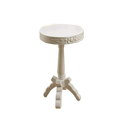 RONSHIN Wooden Mini High Bar Stool Modeling for 1:12 Doll Random Color