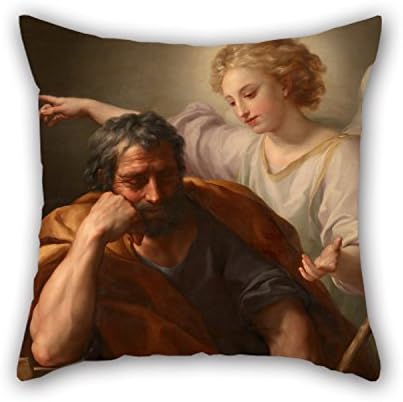 Uloveme 16 X 16 Inches / 40 By 40 Cm Oil Painting Anton Raphael Mengs - The Dream Of St. Joseph Pillow Cases,2 Sides Is Fit For Father,coffee House,him,christmas,monther,wife