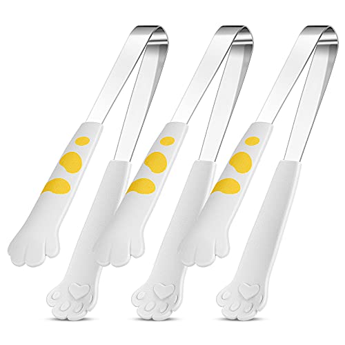 Cat Tongs 7 Inch Food Clips Kitchen Tongs Cat Paw Shape Tongs Stainless