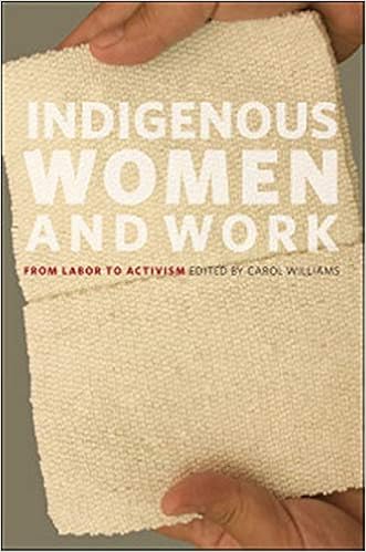 The cover of Indigenous Women and Work. There is an image of two hands holding fabric on the cover.