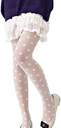 Women's Pantyhose. Fashion Sexy Sheer Lace Stockings Dot Striped Pantyhose Bodystockings Underwear Bodysuits (White)