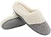 ULTRAIDEAS Women's Lamb-hug Comfy Fleece House Slippers Memory Foam, Slip-on House Shoes Indoor Outdoor (Grey, Size 11-12)