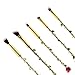 5PCS Rose Decor Vintage Makeup Brush Set Foundation Cosmetic Tools Eyebrow Eyeliner Blush Cosmetic Concealer Brushes by PSFS