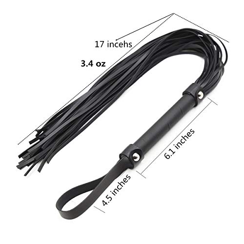 STTQYB Horse Riding Crop,Soft Faux Leather Harness Handle Whip Teaching Training Tool Costume Accessories (C) - Thumbnail 2