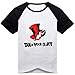 Poetic Walk Persona 5 Men's Joker Mask Cosplay Costume Tshirt Tee (Large, Black&White)