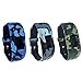 TenCloud for Garmin vivofit 3/vivofit JR. Tracker Replacement Soft Silicone Colorful Floral Pattern Bands [Fit Wrist 6.1in~8.7in] (Three Soldiers)