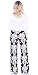Popana Damask Palazzo Pants - Made In USA, Black, X-Large