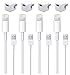 Set of 4 iPhone Cables and 4 Wall Chargers.  USB 5W 1A Universal Travel Power Wall Charger with [Heavy Duty] 3 FEET/ 1 METER Lightning to USB Cable