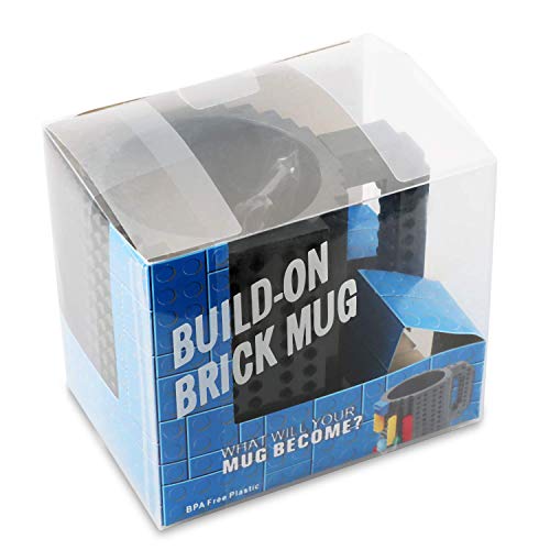VANUODA Build-On Brick Mug, Building Blocks Coffee Cup, Block Buddy Mug, Unique Christmas Gift Prese - //coolthings.us