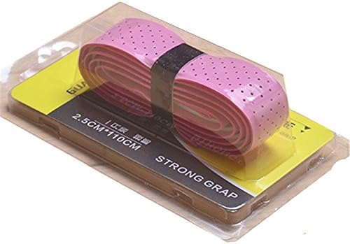 Annoda 2 Pcs Same Color Soft Anti Slip Fishing Pole Tennis Badminton Grip Tape Racket Hand Overgrip (Pink)