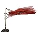 Abba Patio 11-Feet Offset Cantilever Umbrella Outdoor Patio Hanging Umbrella with Cross Base and Umbrella Cover, Red