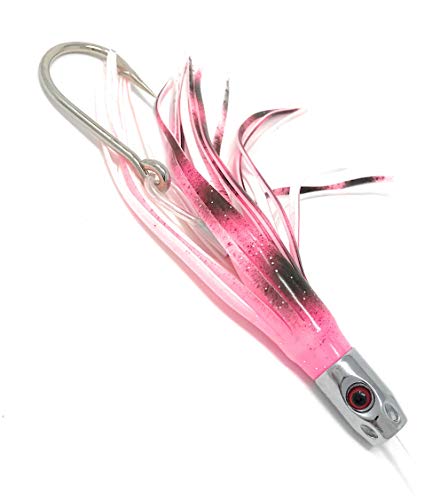 Trolling Fishing Lures Saltwater Tuna Offshore Game Fishing Lure Octopus Skirts trolling Lure mah-mahi Fishing trolling Lure (red, 5inch)