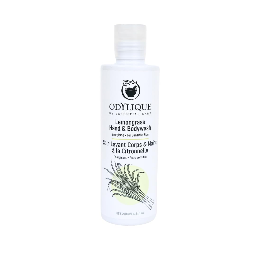 Odylique Lemongrass Hand & Body Wash 200ml | Vegan, Organic & 100% Natural | Sulphate Free