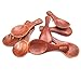 8Pcs Small Wooden Salt Spoon Solid Wood Condiments Spoon Handmade Honey Teaspoon Seasoning Sugar Coffee Tea Jam Mustard Ice Cream Milk (Brown)