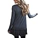 MiYang Women's Long Sleeve Ruffled Casual Loose T-Shirt Dress