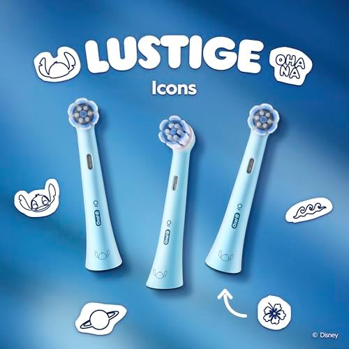 iO Aufsteckbürsten Kids 6+ Disney Stitch, Blau, 8 Stück