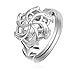 XOCON White Brass with Silver Plated Galadriel Ring Nenya Water LOTR Lord of The Rings
