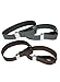 CTM® Satin Elastic Solid Color Adjustable Armband Sleeve Garter, Black