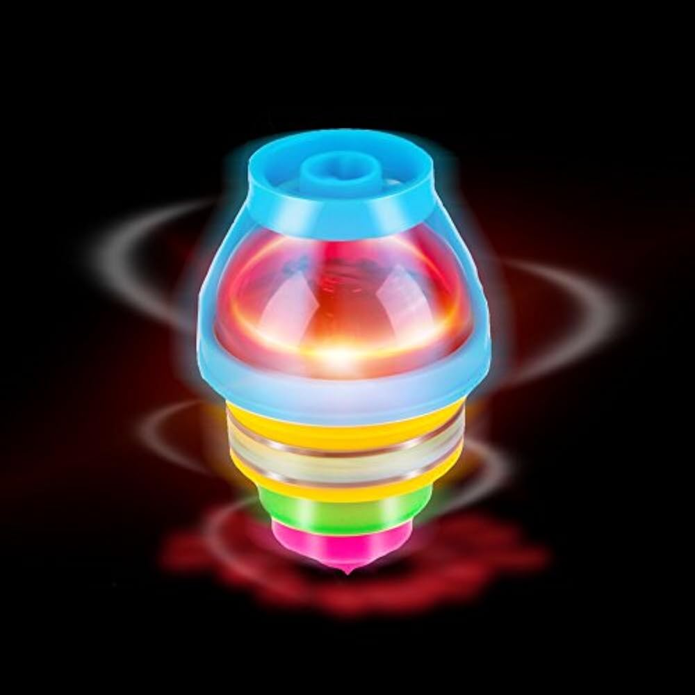 15Pack Novelty Spinning Tops LED Light Up Flashing UFO With Gyroscope