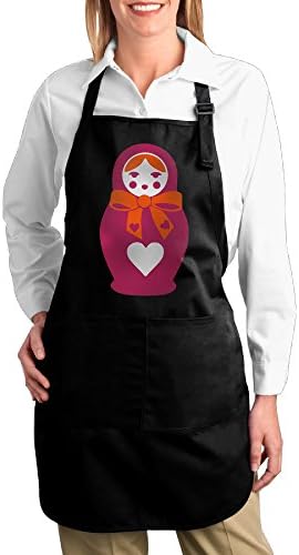 Commercial Grade Chef Cotton Apron With Pocket Russian Doll Twill Cotton Cooking Adjustable Adults Bibs Cotton Apron Great Gifts