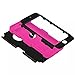 Case for iPod Touch 5 Case for iPod Touch 6 Case, Dual 3 in 1 Hard PC Case + Silicone Shockproof Heavy Duty High Impact Armor Hard Case Cover for Apple iPod touch 5 6th Generation (black+hot pink)