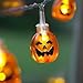 SUYEPER Battery Operated LED Fairy String Lights 3D Pumpkin 10 LEDs Halloween Decoration Light