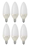 IKEA LED Energy Saving Bulb | E12 200 Lumen | Chandalier Opal | Warm White 2700K | 3 Watts [Pack of 6]