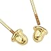 14k Yellow Gold Ball Stud Earrings with Screwback - 5 Different Size Available