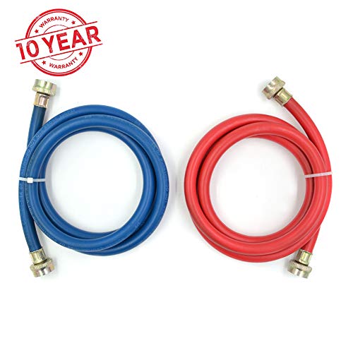 TT FLEX UPC Approved Red and Blue Rubber Washing Machine Fill Connector
