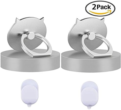 Phone Ring holder ,Cell phone Mount Stand 2 Pieces,Metal Finger Grip Stand Holder Ring,Car Mount for iPhone 6/6s/6s plus/7/7plus, Samsung Galaxy S7 edge HTC Nokia Smartphones Tablet