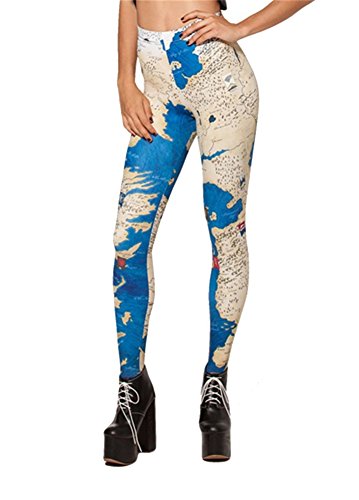 Amoluv Women's Fashion Digital Print Westeros Pattern Sexy Leggings