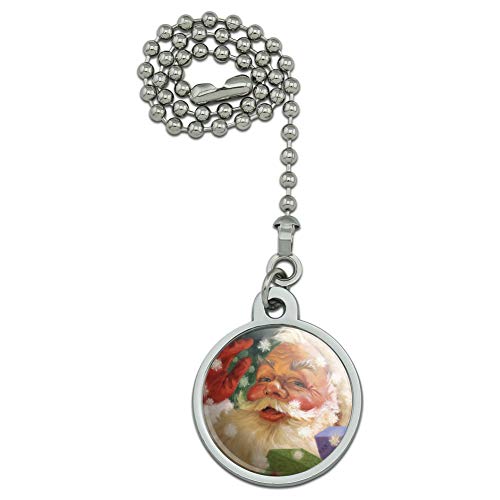 GRAPHICS & MORE Christmas Holiday Hello Santa Claus Ceiling Fan and Light Pull Chain
