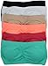 ToBeInStyle Women's Pack of 6 Stretchy Ruched Banduea Tube Bra Removable Padding ¡­