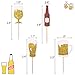 Levfla 24pcs Beer Mug Cupcake Toppers