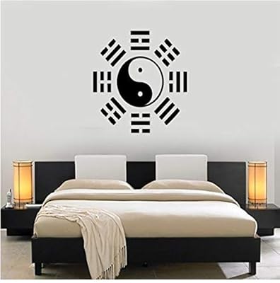 57x57cm Orientalische Chinesische Philosophie Wandaufkleber Vinyl Tapete Yin Yang Taiji Wandtattoo Chinesische Kultur Wandbild Dekor Schlafzimmer Amazon De Baumarkt
