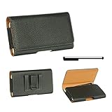 Classic Leather Design Horizontal Belt Clip Magnetic Closing Flap Side Holster Pouch Case for iPhone 6 (4.7 inch) + A Bonus 4