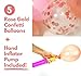 Balloon Arch Kit Balloon Garland Kit Premium | Rose Gold Peach White & Confetti Balloons + Inflator Pump 16ft Decorating Strip Tape & Glue Dots | For Wedding, First Birthday Party & Girl Baby Shower