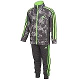 adidas Boys Tricot Jacket and Pant Set (7, Cosmic Grey)