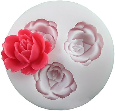 PIAGO 1 Pcs 3 Cavities 1.8 Cm Mini Flower Sculpting Silicone Sugar Resin Craft DIY Moulds Gum Paste Cake Decorating Fondant Mold