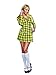 Dreamgirl Women's Fancy Girl Yellow Plaid Clueless Iggy Schoolgirl Costume
