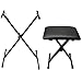 Kuyal X Style Cushion Padded Piano Keyboard Bench and Adjustable Single X Keyboard Stand Package- Black (Single X Stand & Bench Pack)